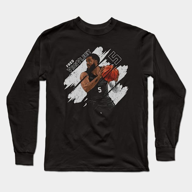 Fred VanVleet Houston Stripes Long Sleeve T-Shirt by ganisfarhan